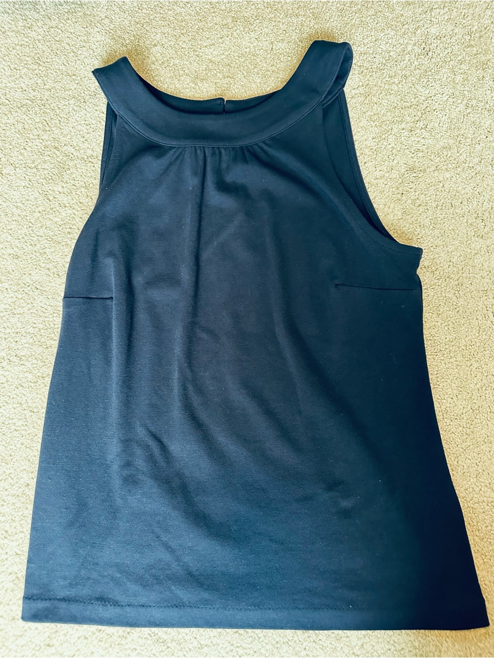 Talbots Navy Blue Sleeveless Elegant Knit Top Medium NWT